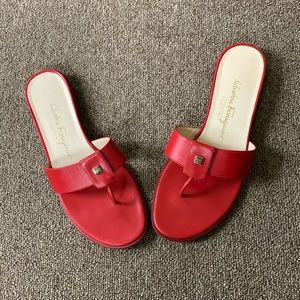 Salvatore Ferragamo size 38 candy red